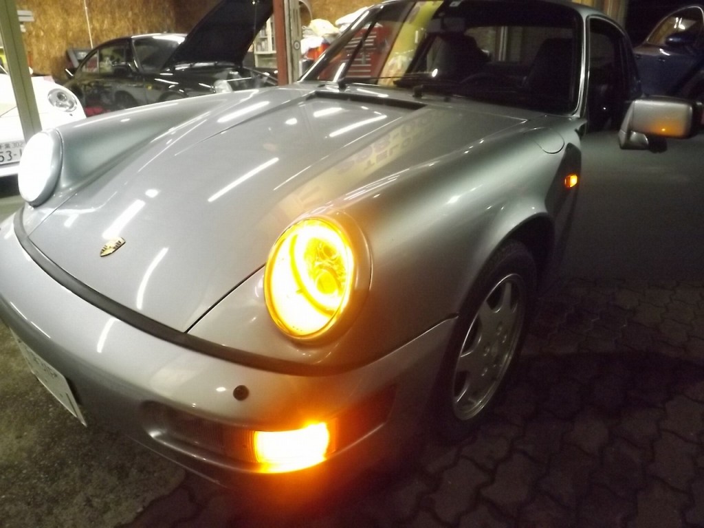 ポルシェ964LEDヘッドライトウィンカー連動