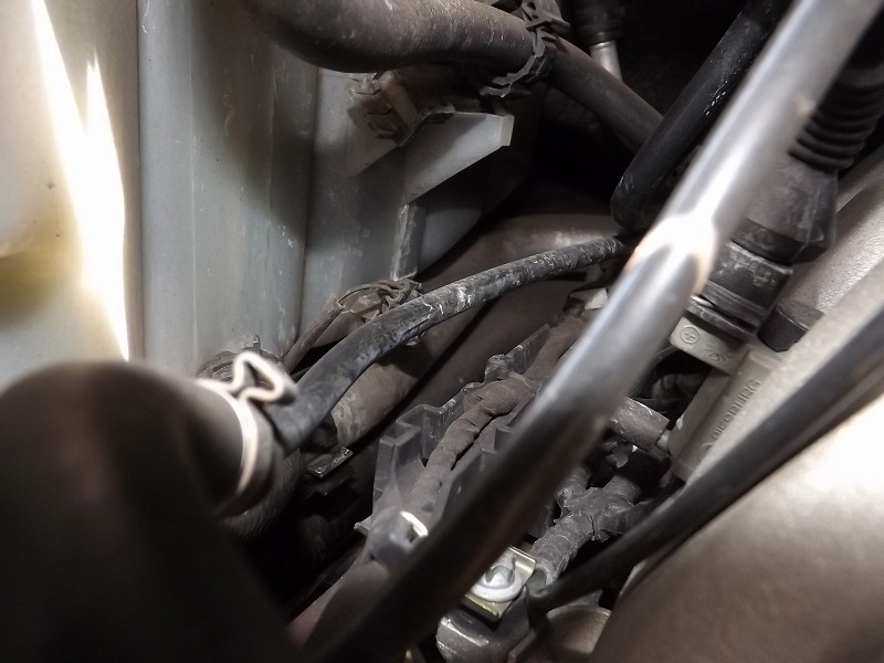 ポルシェ997水漏れ跡